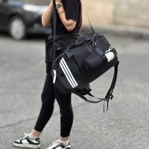 ساک ورزشی آدیداس کوله پشتی شو ( جا کفشی و جای شیکر مجزا ) کد 3115